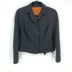 Vintage Charcoal Blazer with Orange Lining